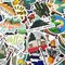 Wrapables Waterproof Vinyl Stickers for Water Bottles, Laptop, Phones, Skateboards, Decals for Teens, 100pcs